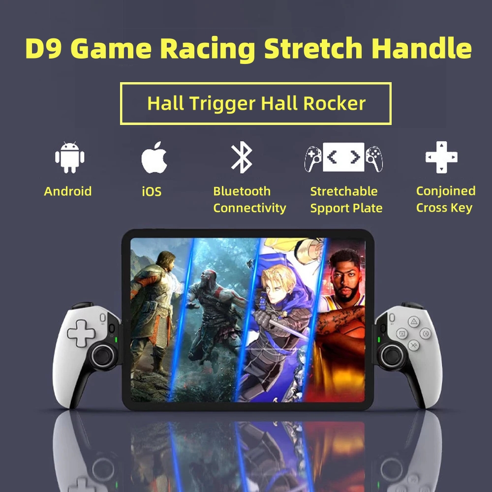 Gaming Console Ipad - Controlador de tableta D9, mango inalámbrico