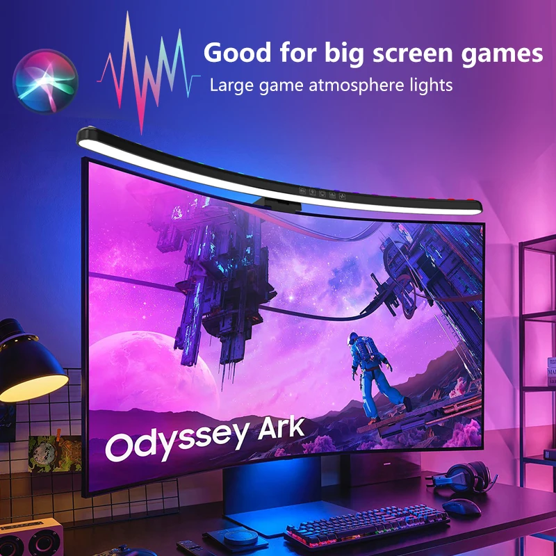 Gaming Console Desk - Barra de Luz para Monitor de